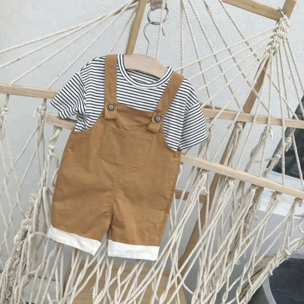 Brown Overalls Set